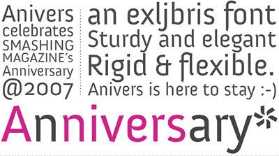 font aniversary