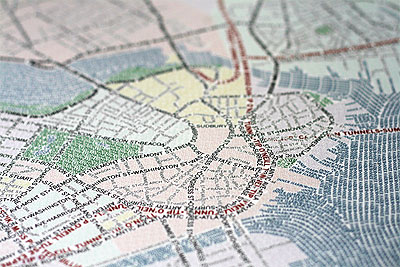 Boston typografische Karte