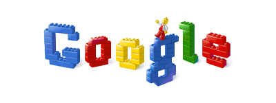 Logo: Google 50 Jahre Lego