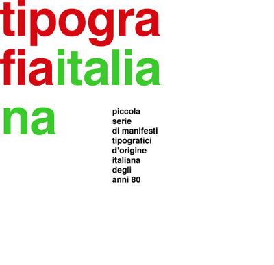 Plakat: tipografia italiana