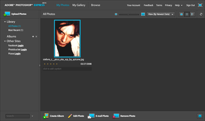 Screenshot: Adobe Photoshop Express